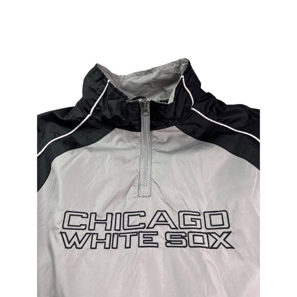 Chicago White Sox Windbreaker Quarter Zip Jacket Mens M MLB Genuine Merchandise - Picture 2 of 8